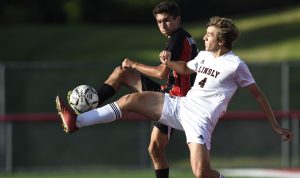 University boys' soccer team unable to break through Linsly defense in 1-0 loss